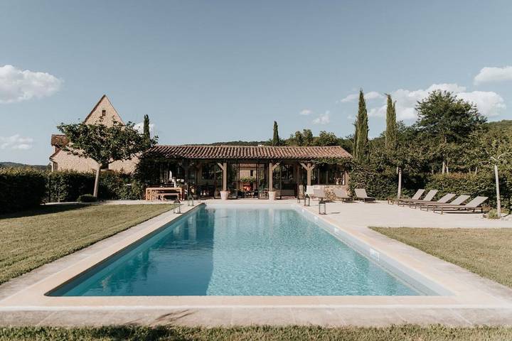 Location de vacances pour 10 personnes, avec vue ainsi que jardin et piscine dans Jardins de Marqueyssac - 2