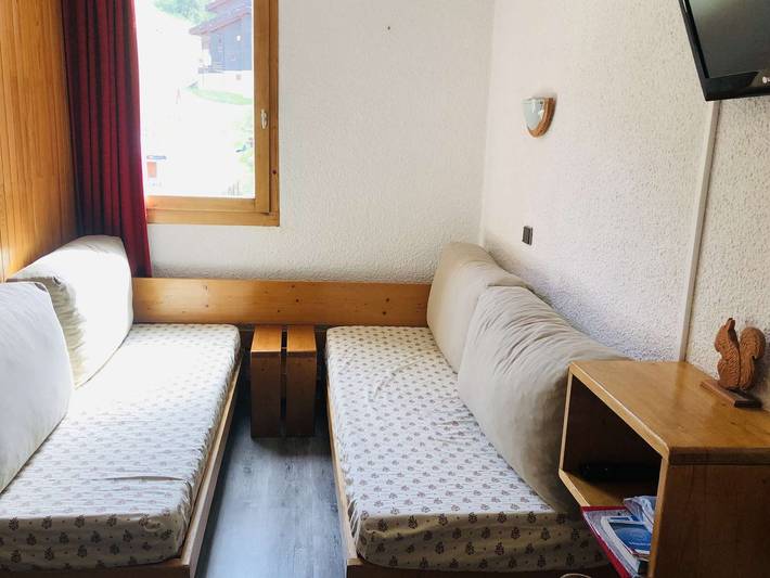 Ganzes Studio, Studio für 4 Personen, 2-Sterne, Ski-in/Ski-out, Südbalkon in Valmorel, Les Avanchers-Valmorel