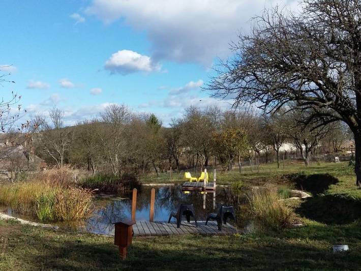 Mit biologischem Schwimmteich in Csernely, Borsod-Abaúj-Zemplén megye