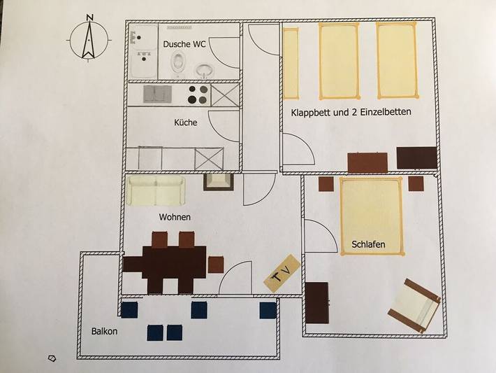 Appartement de vacances très calme de 3 pièces et demie in Naters, Brig
