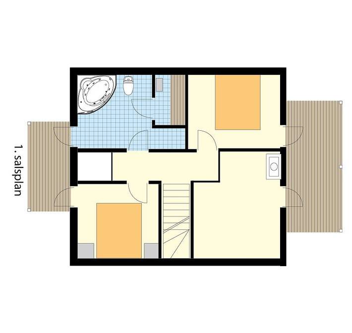 Bungalow für 6 Personen, mit Balkon/Terrasse und Sauna sowie Terrasse in Dänemark - 4