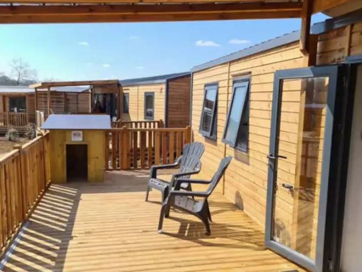 Mobil home pour 8 personnes, avec bassin pour enfant à Thégra - 3