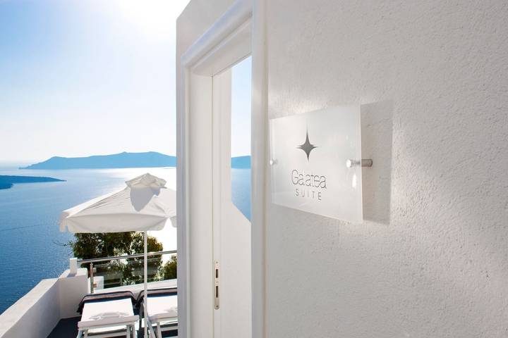 Villa pour 2 personnes, avec vue sur l’océan et balcon à Thera
