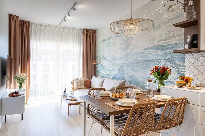 Ferienwohnung für 4 Personen, mit Balkon und Pool sowie Sauna in Polen