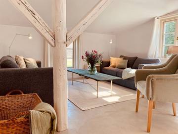 Ferienwohnung für 7 Personen, mit Garten und Sauna, kinderfreundlich in Habernis