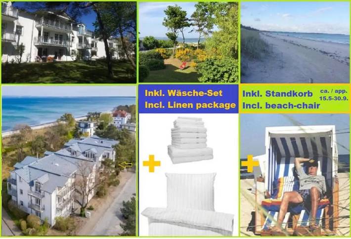 Ferienwohnung für 5 Personen, mit Balkon und Garten in Breege