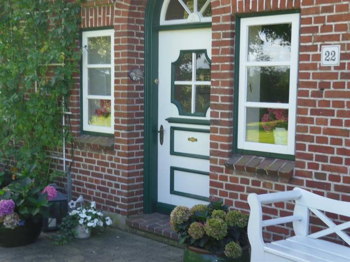 Ferienwohnung für 4 Personen, mit Terrasse und Garten sowie Ausblick auf Eiderstedt