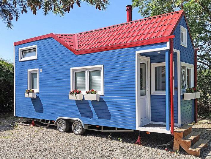 Ein echtes Minihaus auf Rädern - perfekt für Urlaub und Probewohnen in Satow, Mecklenburgische Ostseeküste