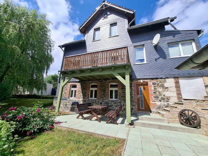 Ferienwohnung für 4 Personen, mit Balkon und Terrasse sowie Garten und Seeblick im Ostharz - 3