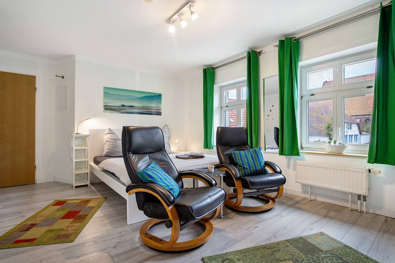 Estudio entero, Apartamento estudio 'Bäckerhus - Ferienwohnung 5' con terraza, jardín compartido y Wi-Fi in Wiek, Rügen