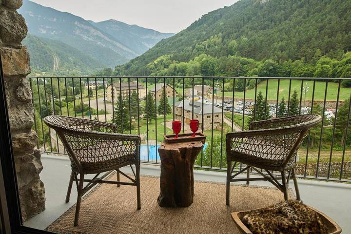 Hôtel pour 2 personnes, avec terrasse et vue à Bielsa