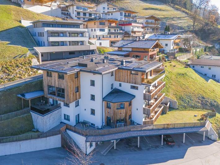 Ferienwohnung für 4 Personen, mit Terrasse und Sauna sowie Ausblick in Hart im Zillertal