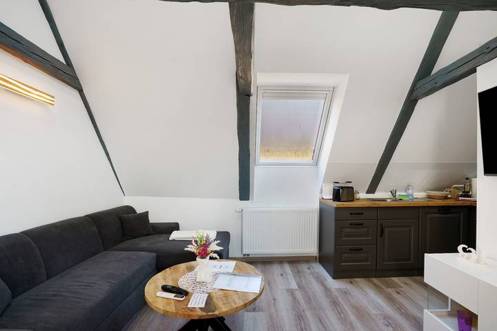 Entire apartment, Apartment 'Sophie' with Private Terrace, Wi-Fi and Air Conditioning in Lauchhammer, Naturpark niederlausitzer heidelandschaft (Brandenburg)