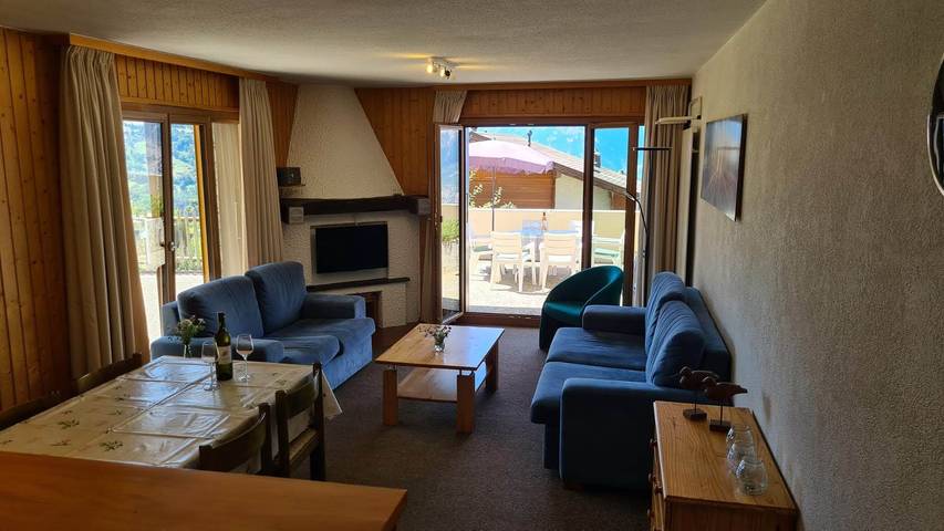 Ferienwohnung für 7 Personen, mit Terrasse und Garten im Wallis