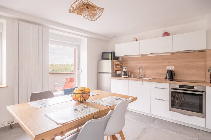 Ganze Wohnung, Apartment 'Chez Mémé' mit Bergblick, Balkon und Wlan in Wangenbourg-Engenthal, Niederrhein Elsass