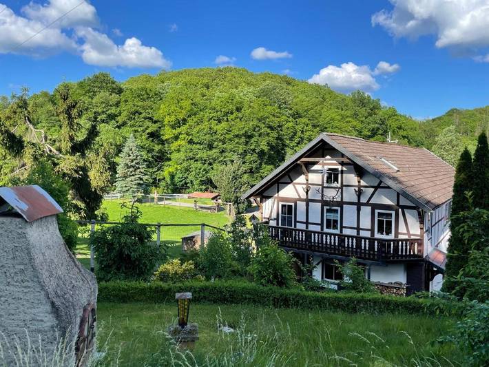 Gîte pour 5 personnes, avec Terrasse ainsi que Jardin et Vue dans Konigerode