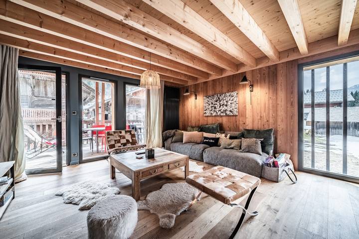 Chalet pour 10 personnes, avec Balcon et Jardin à Chatel