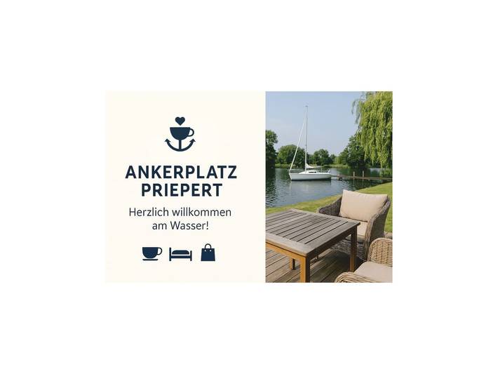 Ferienwohnung für 2 Personen, mit Terrasse und Garten sowie Seeblick in Priepert