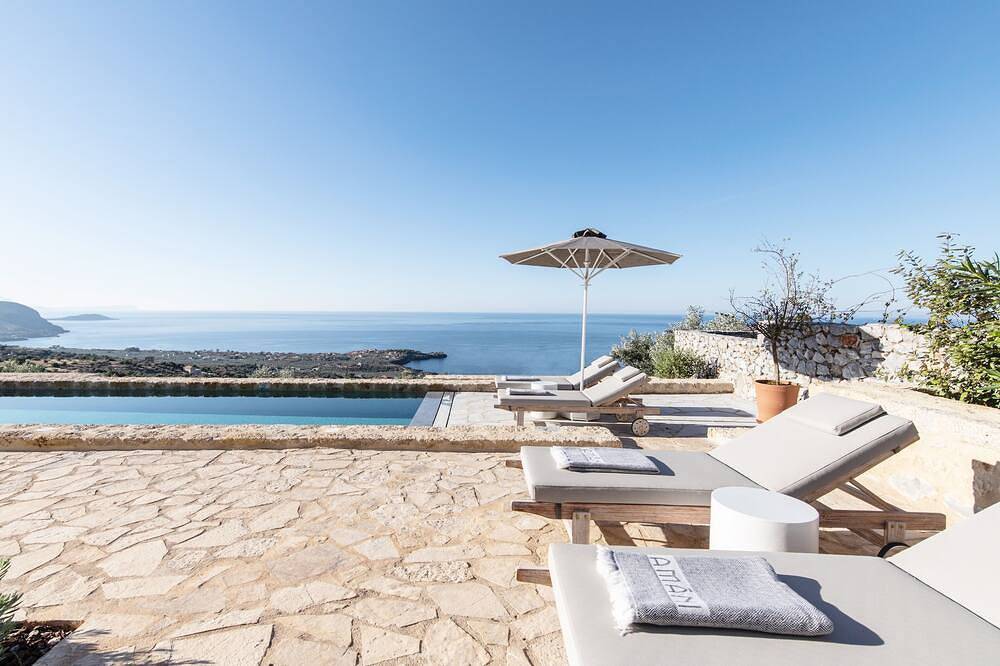 2 Bedroom Sea View Villa with Private Pool | Amani Living in Stoupa, Mani Peninsula