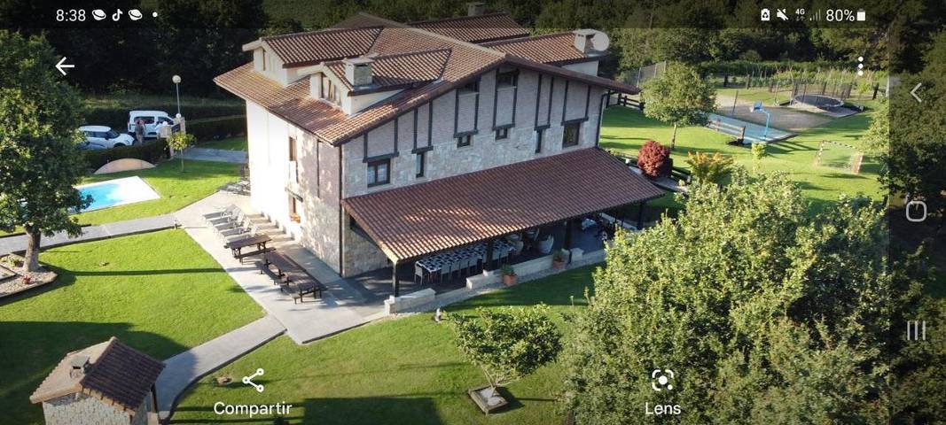 Wiejski domek dla 16 osób, z ogród i basen oraz widok w Baskonia