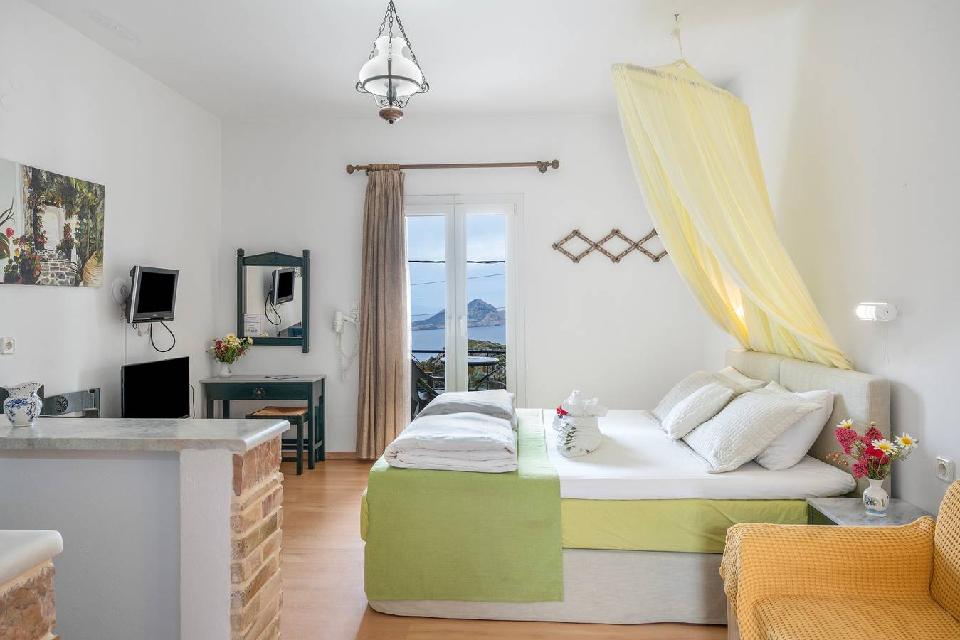 Studio entier, Chambre 14 à l’Hôtel Pagali avec vue sur la mer in Amorgos