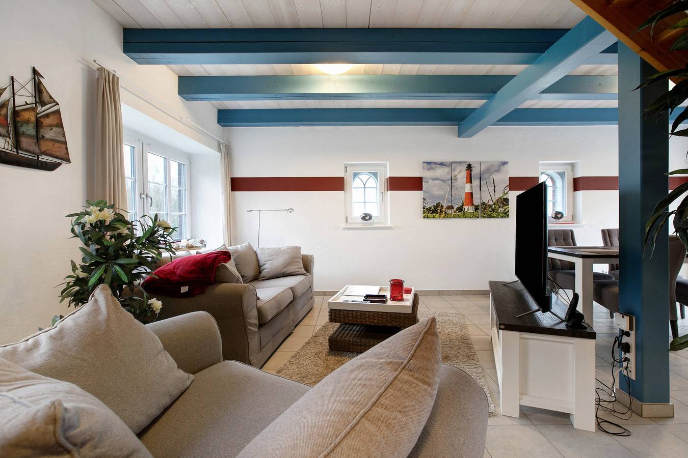 Ganze Wohnung, Ferienwohnung 'Leuchtturm' mit Privatterrasse, Gemeinschaftsgarten und Wlan in Pellworm, Nordfriesische Inseln