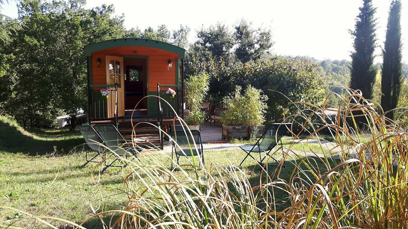 Natura Lodge - Ardèche détente - Roulotte 2/4 in Barjac, Région d'Alès