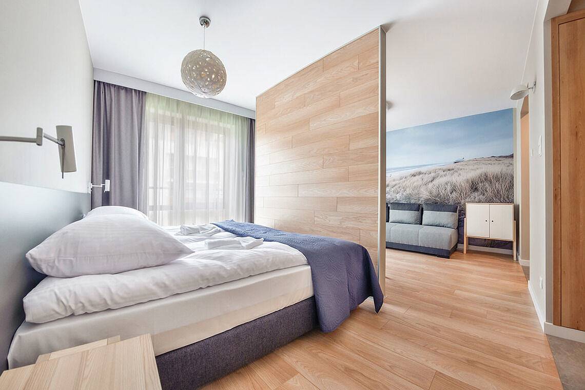 Cały apartament wypoczynkowy, Apartament wakacyjny dla 4 osób z balkon in Ustka, Morze Bałtyckie