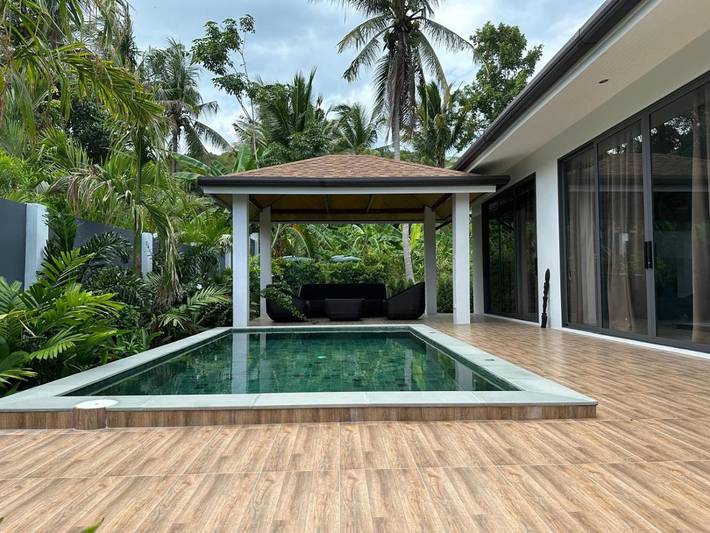 Ferienhaus für 4 Personen, mit Ausblick und Pool sowie Garten, mit Haustier auf Koh Phangan