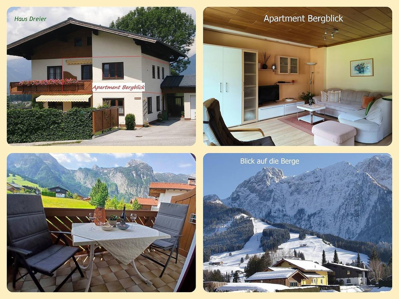 Ganze Ferienwohnung, Apartment"Bergblick"/1 Schlafraum/Dusche, Wc Nr. 2 in Abtenau, Tennengau