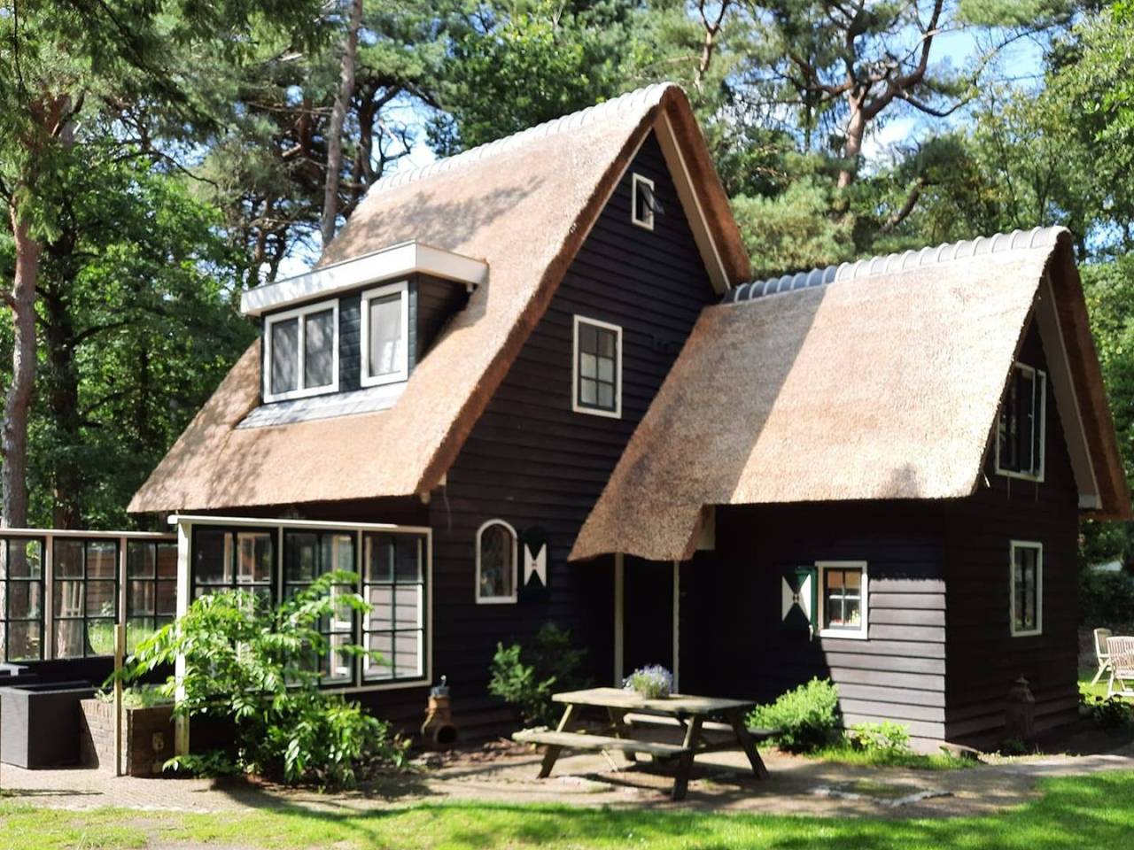 Sfeervolle 14-persoons groepsaccommodatie bestaande uit twee huizen in de bossen van Norg in Drenthe