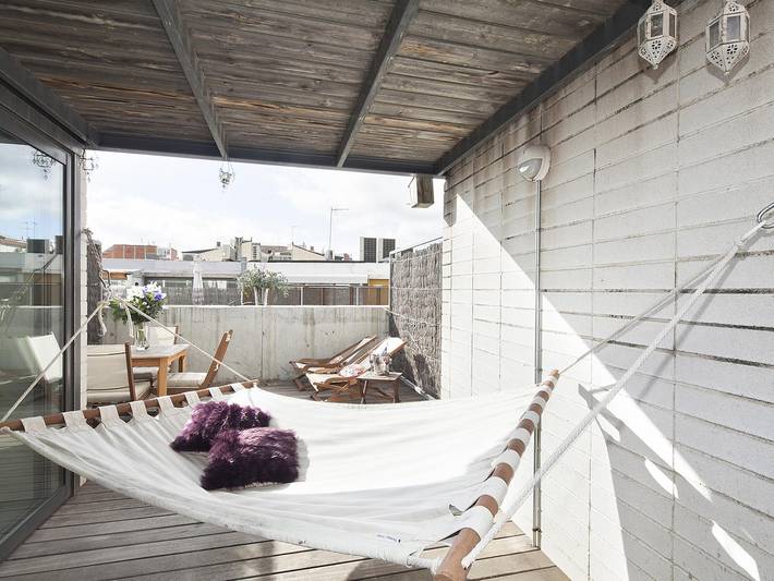 Loft voor 6 personen, met terras in Barcelona