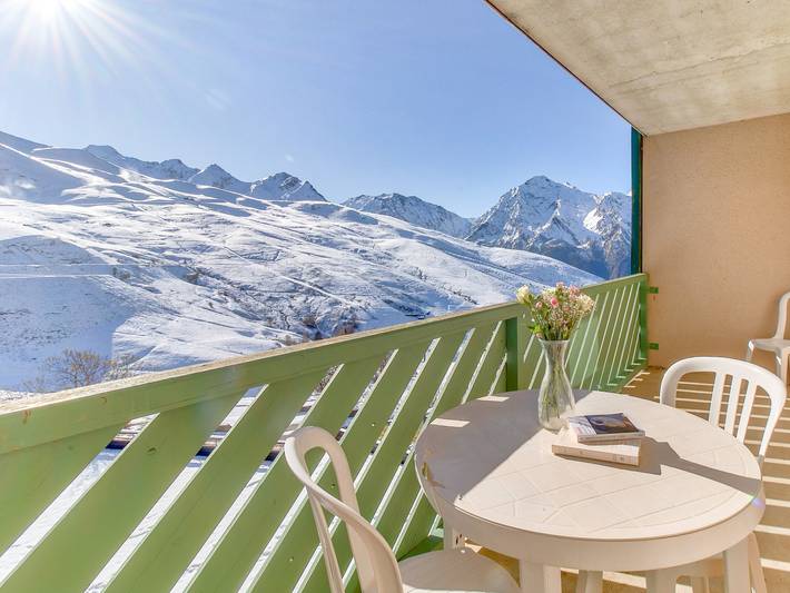 Gîte pour 4 personnes, avec Balcon/Terrasse et Balcon ainsi que Piscine et Sauna à Peyragudes