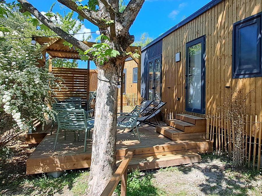 Camping Sunêlia La Presqu'île - Mobilhome 6 personnes - Sunêlia Prestige 2 Chambres - 1 Sdb - 29m² in Prunières, Parc national des Écrins