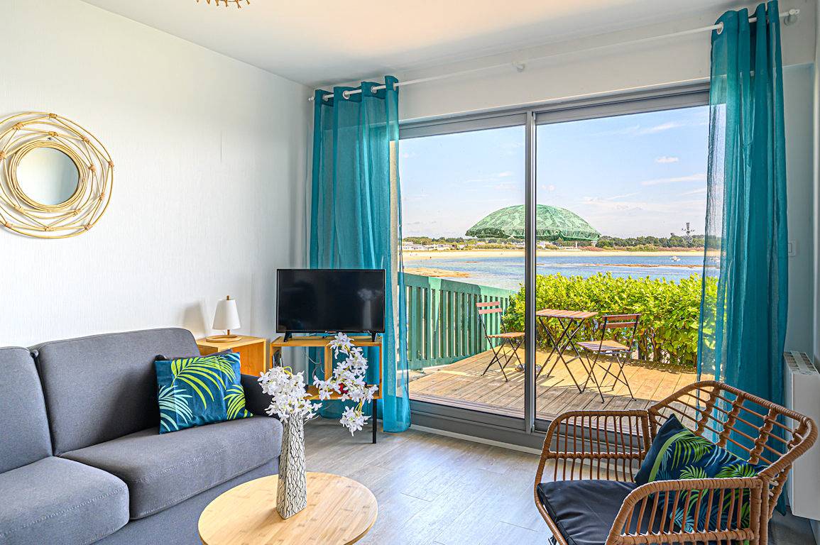 Studio entier, Studio face à la mer in Plage de Port Fontaine-Lomener, Ploemeur