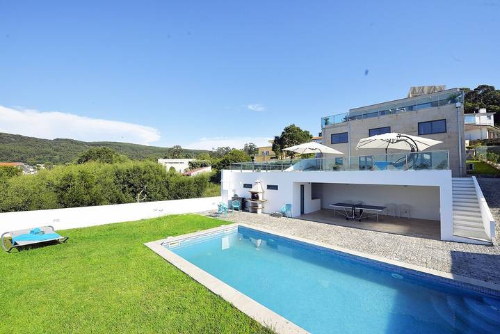 Location de vacances pour 10 personnes, avec Vue sur l’océan et Balcon ainsi que Terrasse et Jardin à Moledo