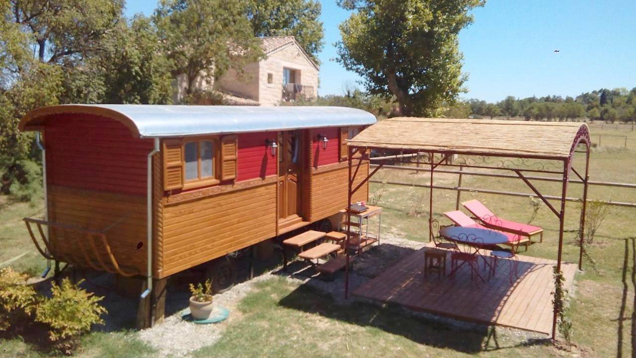 La Nanou'che (roulotte en Camargue) in Le Cailar, Côte méditerranéenne (France)