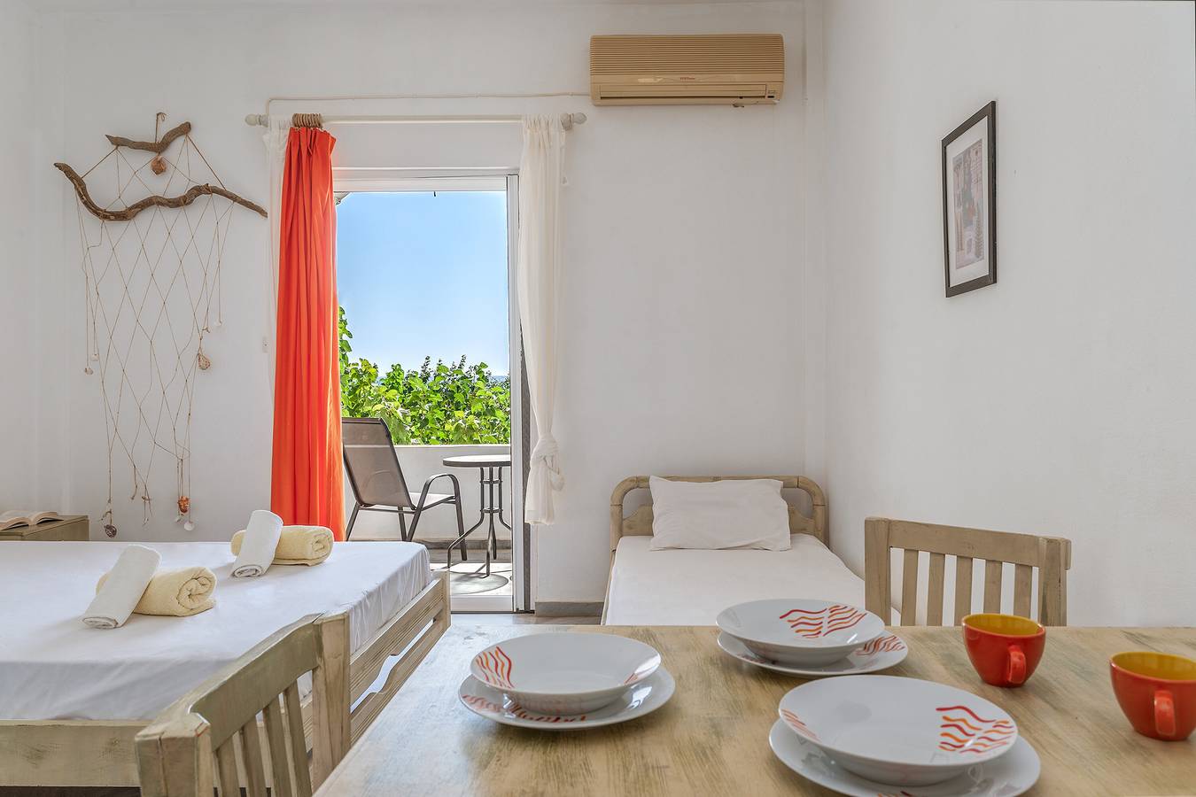 Casa de vacaciones '5 Kypri Seaview Perasma Studio' con vistas al mar, Wi-Fi y aire acondicionado in Andros (desambiguación)