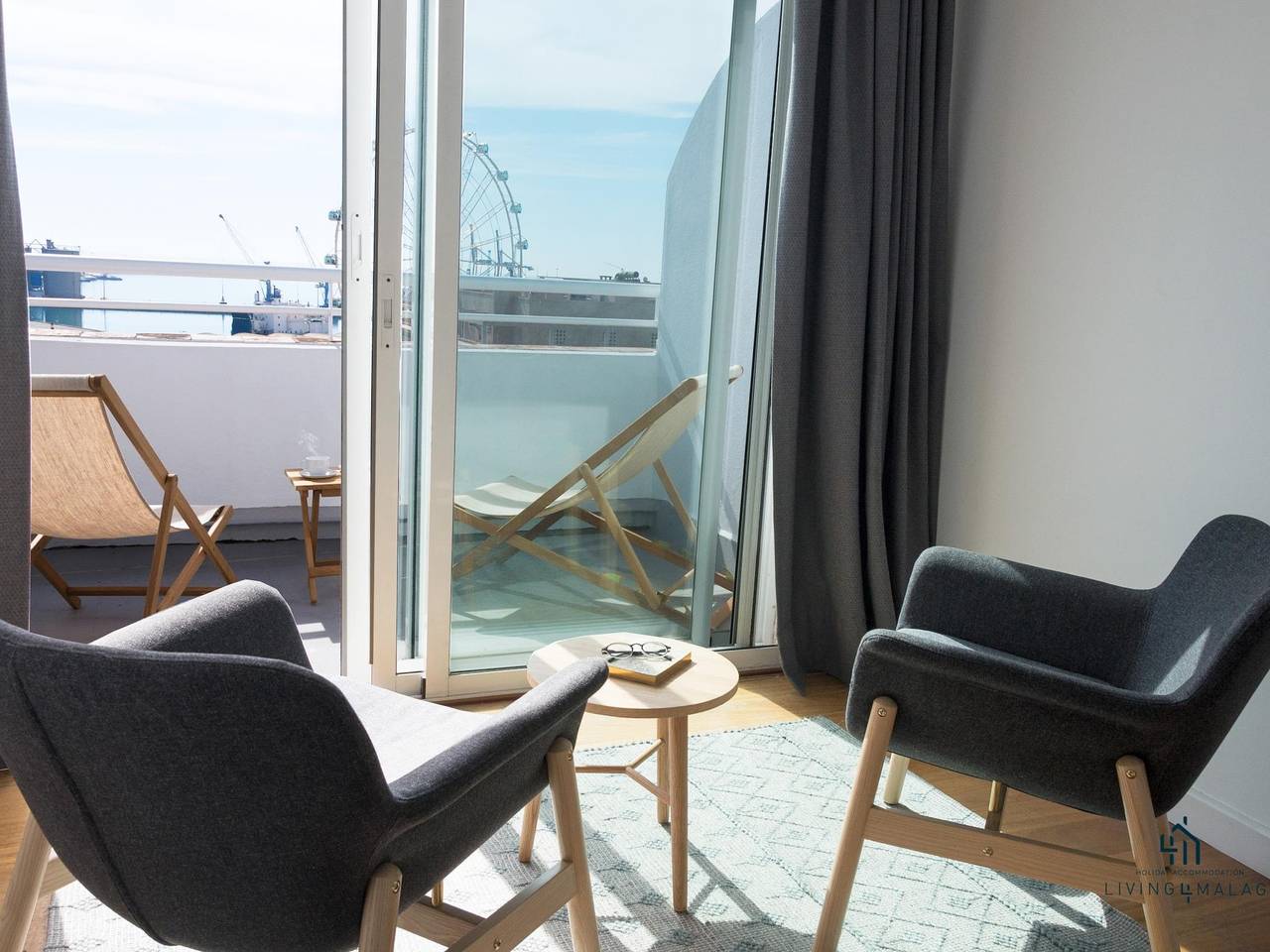Appartement de vacances entier, Appartement de vacances pour 4 personnes avec vue sur l’océan in Malaga Centro Historico, Malaga