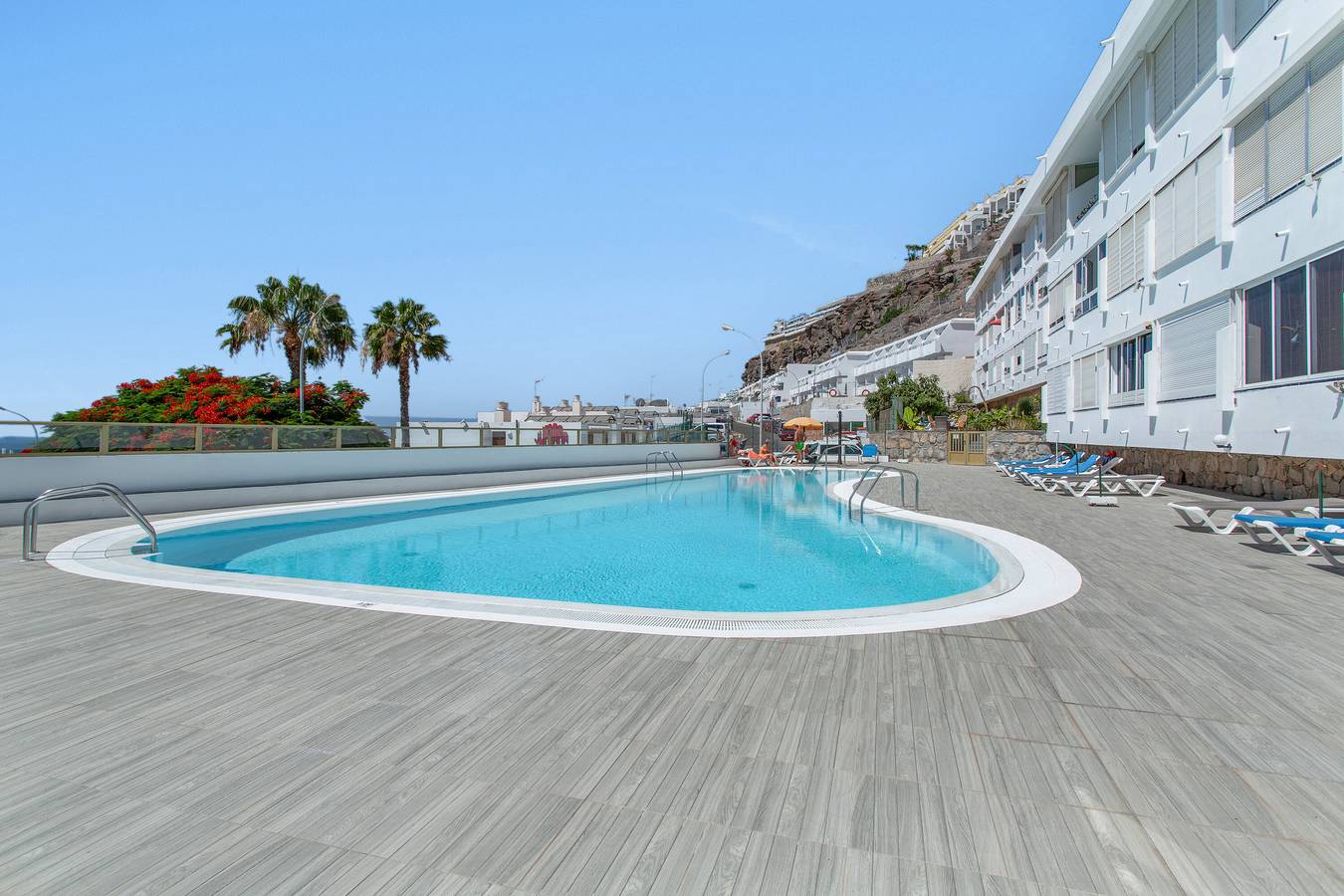 Helt studio, Holiday Studio 'Vistas Al Atlántico' with Sea View, Wi-Fi and Air Conditioning in Mogán, Gran Canaria syd