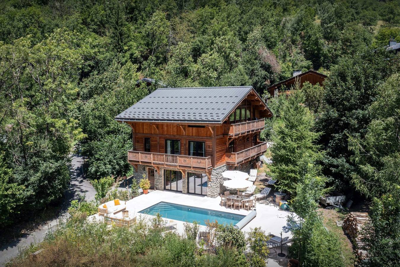 Chalet für 13 Personen mit Terrasse in Séez, Albertville und Umgebung