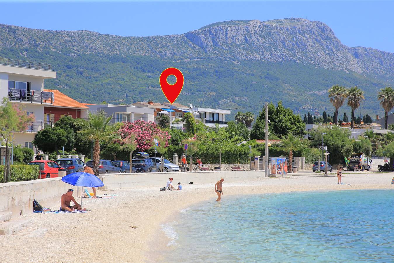 Ganze Wohnung, 2-Zimmer-Ferienwohnung mit Terrasse und Meerblick Kastel Stari, Kastela A-19465-a in Kastel Stari, Kaštela