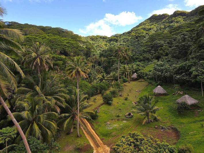 Bungalow per 2 persone, con panorama e giardino in Polinesia Francese
