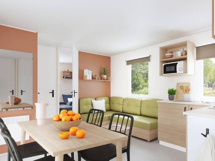 Camping Sites et Paysages - Le Moulin  - Mobilheim 6 personen - 3 Zimmer in Martres-Tolosane, Haute-Garonne