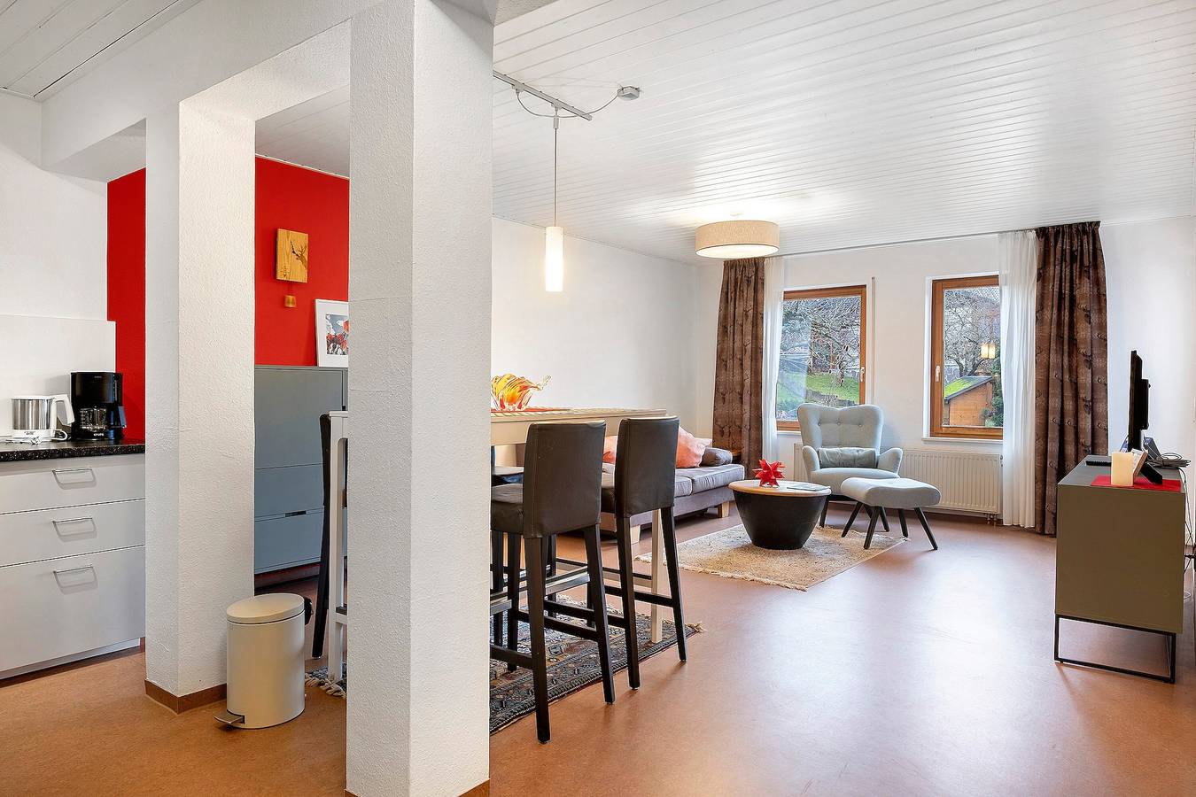 Ganze Wohnung, Ferienwohnung 'Löwenzahn' mit Bergblick, privater Terrasse und Wlan in Unterkirnach, Mittlerer Schwarzwald