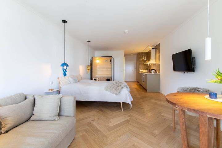 Ferienwohnung für 2 Personen, mit Meerblick und Balkon sowie Sauna in Travemünde