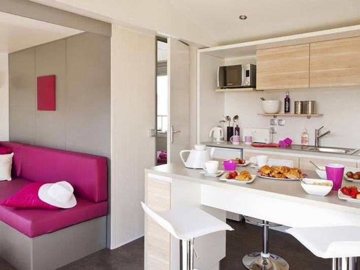 Camping Paradis les Pins - Royan - Mobilheim 4 personen - Comfort + 2 Zimmer 4 Personen in Saint-Palais-sur-Mer, Côte de Beauté