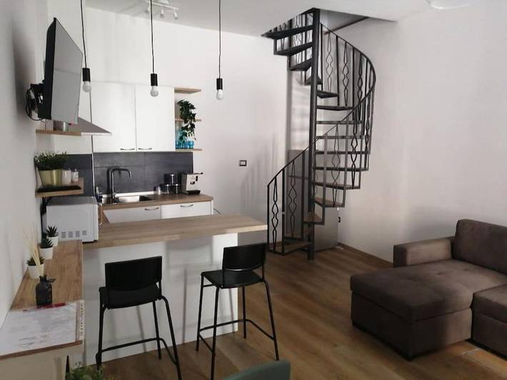 Gîte pour 4 personnes, avec balcon et vue à Vallata