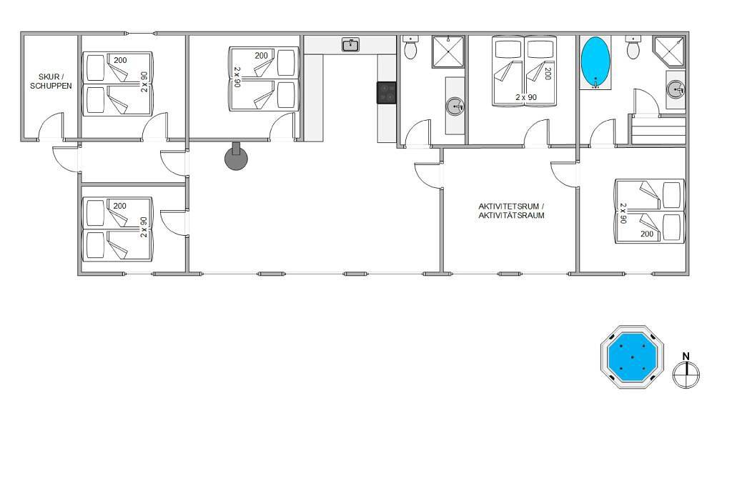 Villa for 10 people with sauna in Nørre Nebel, Varde Region