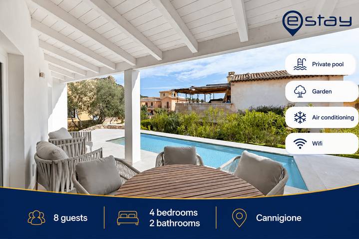 Gîte pour 8 personnes, avec Jardin et Piscine à Cannigione